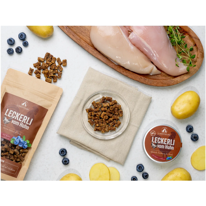 Lakefields Leckerli vom Huhn in 50 g und 150 g