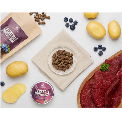 Lakefields Leckerli vom Weiderind in 50 g und 150 g