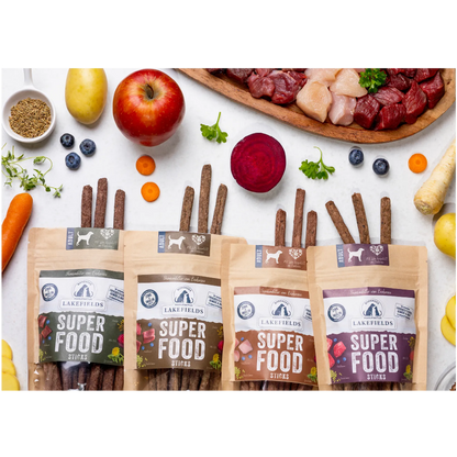 Lakefields SUPERFOOD Sticks Verpackung 130 g