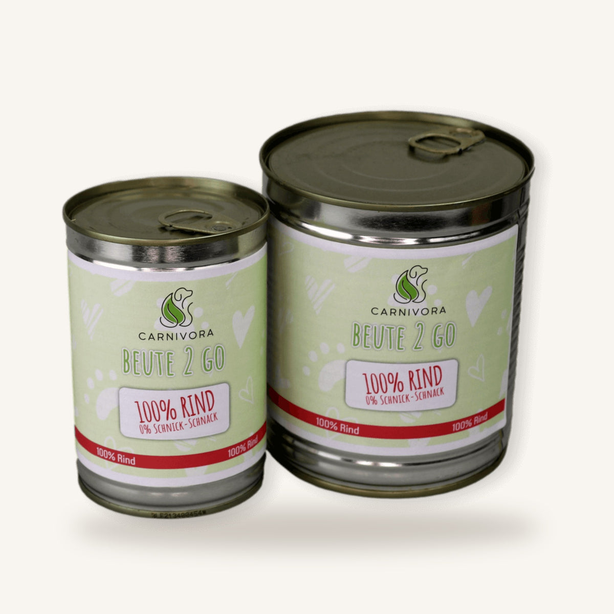 Beute2Go Dosen-BARF Rind in der 400-g- und 800-g-Dose