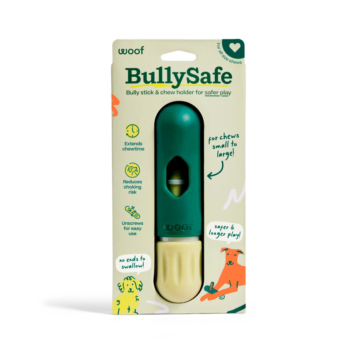 Woof BullySafe mit eingeklemmtem Ochsenziemer