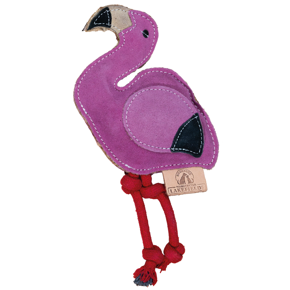 Lakefields Lederspielzeug Flamingo aus Wildleder
