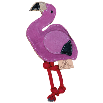 Lakefields Lederspielzeug Flamingo aus Wildleder