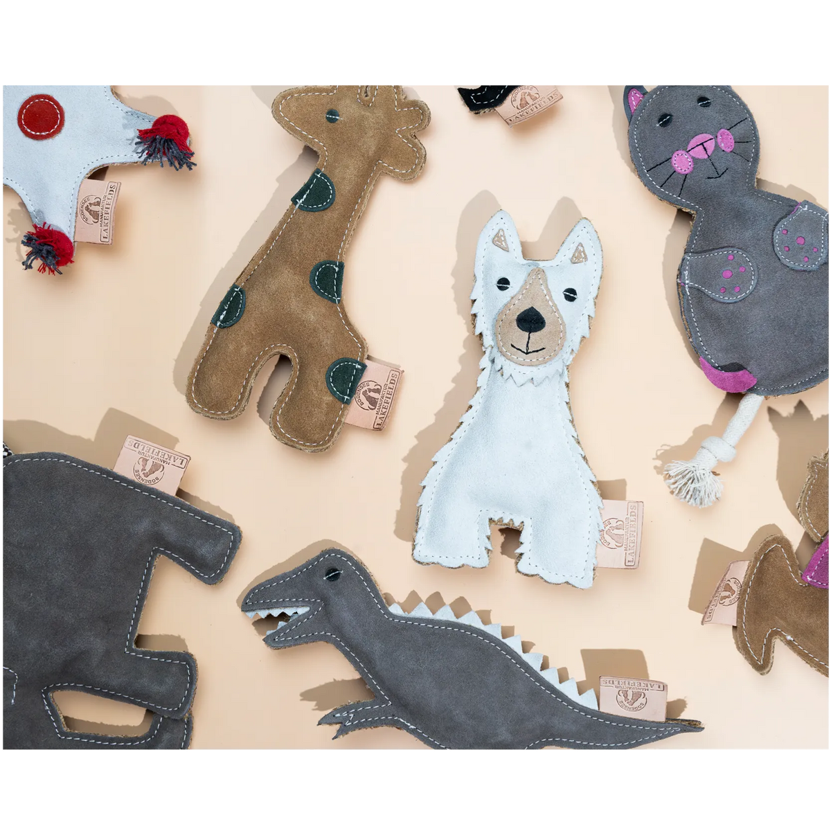Lederspielzeug Dinosaurier Detailansicht