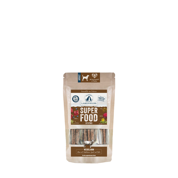 Lakefields SUPERFOOD Sticks vom Lamm – knusprige Sticks für Hunde