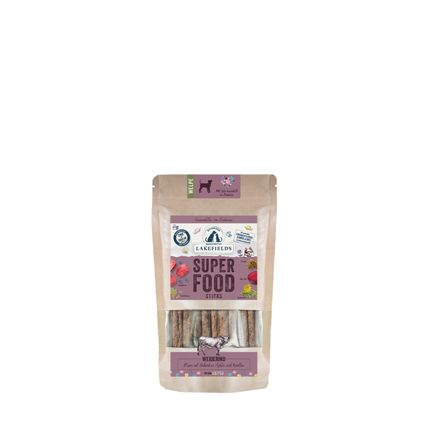 Lakefields SUPERFOOD Sticks vom Weiderind für Welpen